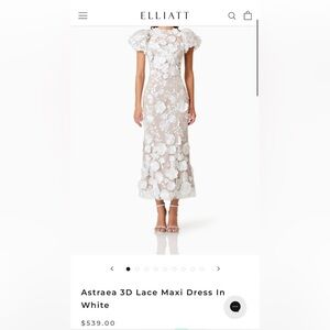 Elliott 3D astrea Lace maxi dress